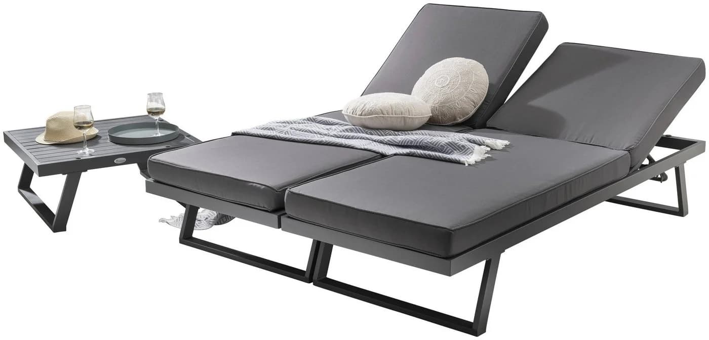 Gartenlounge-Set Destiny Manhattan 7-tlg. Dunkelgrau Aluminium - Bild 4