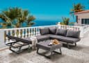 Gartenlounge-Set Destiny Manhattan 7-tlg. Dunkelgrau Aluminium Bild 5