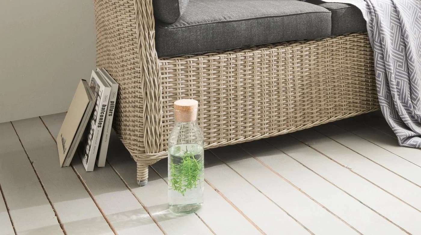 DESTINY Gartenlounge-Bank Palma Beige Polyrattan 2er Bank - Bild 3