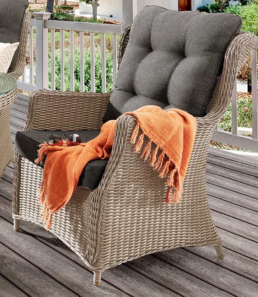 Destiny Garten-Essgruppe CASA LUNA 13-tlg. 4x Sessel 1x Tisch Polyrattan - Bild 3