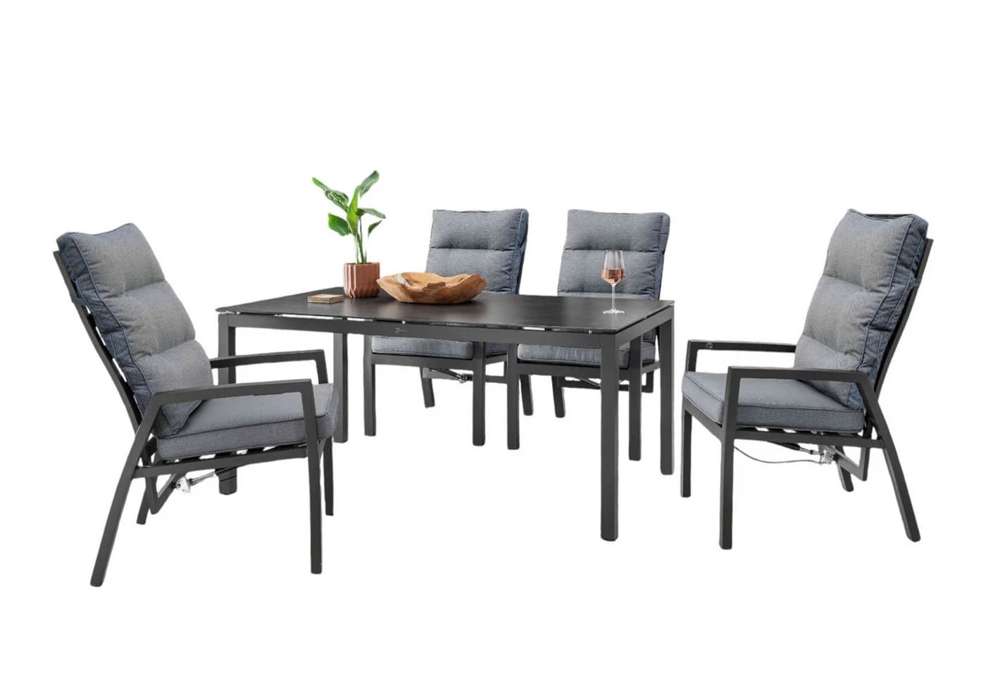 Garten-Essgruppe DESTINY GARDA CREMONA 5-tlg. Grau Anthrazit - Bild 2