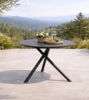 Destiny Garten-Essgruppe COMO BARLETTA 4 Stühle + Tisch Ø110cm Grau Bild 3
