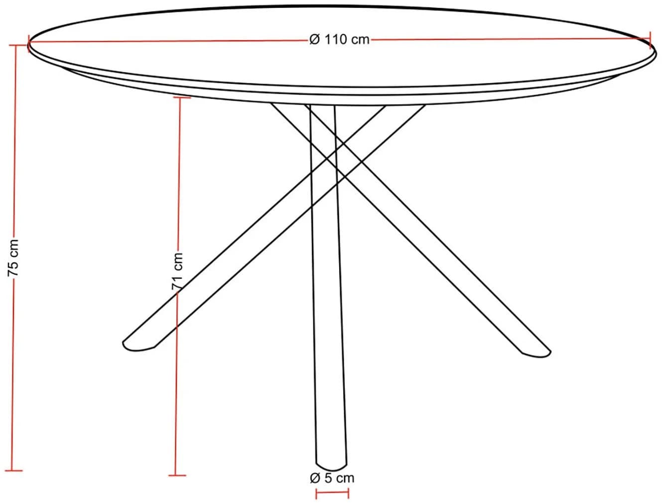 Destiny Garten-Essgruppe COMO BARLETTA 4 Stühle + Tisch Ø110cm Grau - Bild 4
