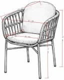 Destiny Garten-Essgruppe COMO BARLETTA 4 Stühle + Tisch Ø110cm Grau Bild 5