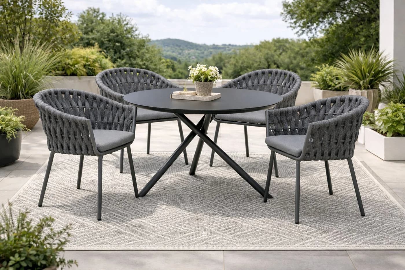 Destiny Garten-Essgruppe MOLINO BARLETTA Grau Aluminium - Bild 2