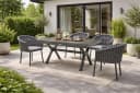 Destiny Garten-Essgruppe MOLINO GARDA 4 Sessel Ausziehtisch Anthrazit Bild 2