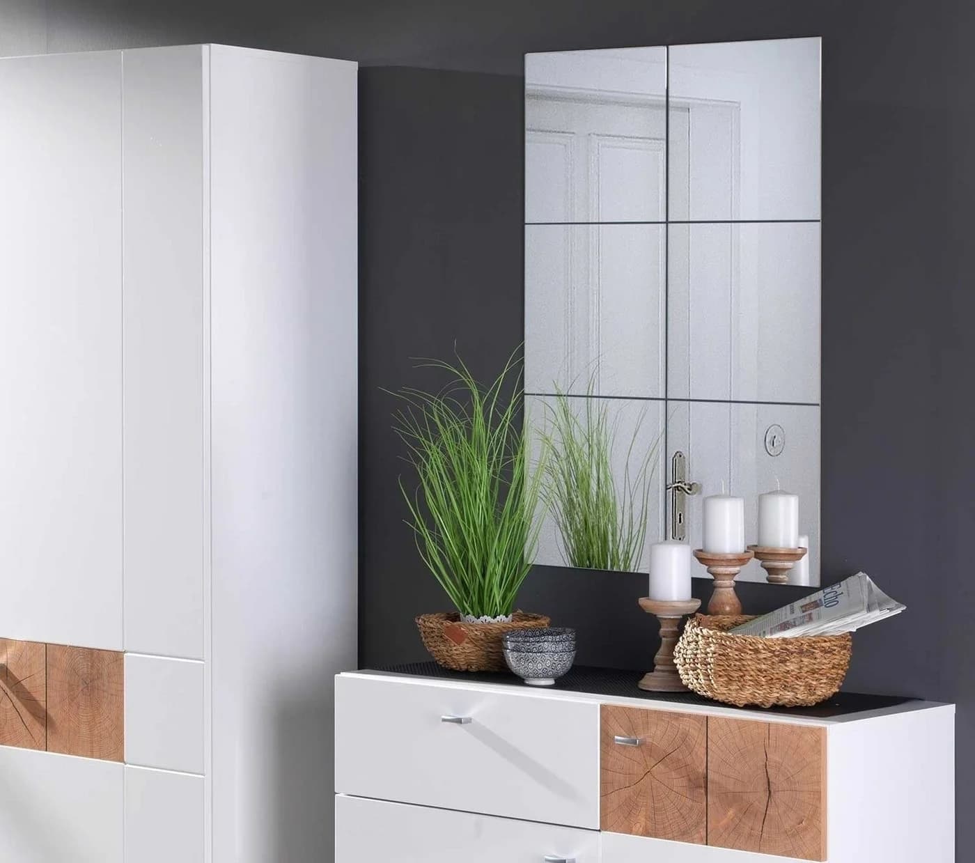 Spiegelfliesen TAIL 4er Set Selbstklebend Glas Modern - Bild 3