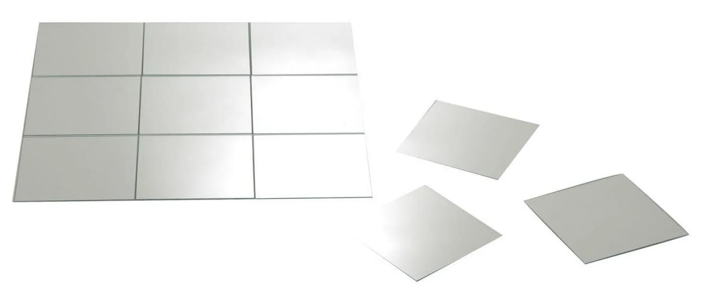 Spiegelfliesen 12er Set TAIL 15x15 cm Glas Selbstklebend - Bild 2