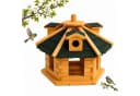 Mucola Vogelhaus Holz mit Futterspender und aufklappbarem Dach Bild 2