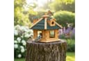 Mucola Vogelhaus Holz mit Futterspender und aufklappbarem Dach Bild 4