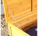 Mucola Auflagenbox Gartentruhe Braun Holz mit Deckel Bild 5