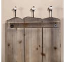 Mucola Wandgarderobe mit 6 Haken Weiß Braun Bild 3