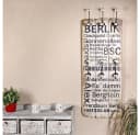 Mucola Wandgarderobe mit 6 Haken Weiß Braun Bild 4
