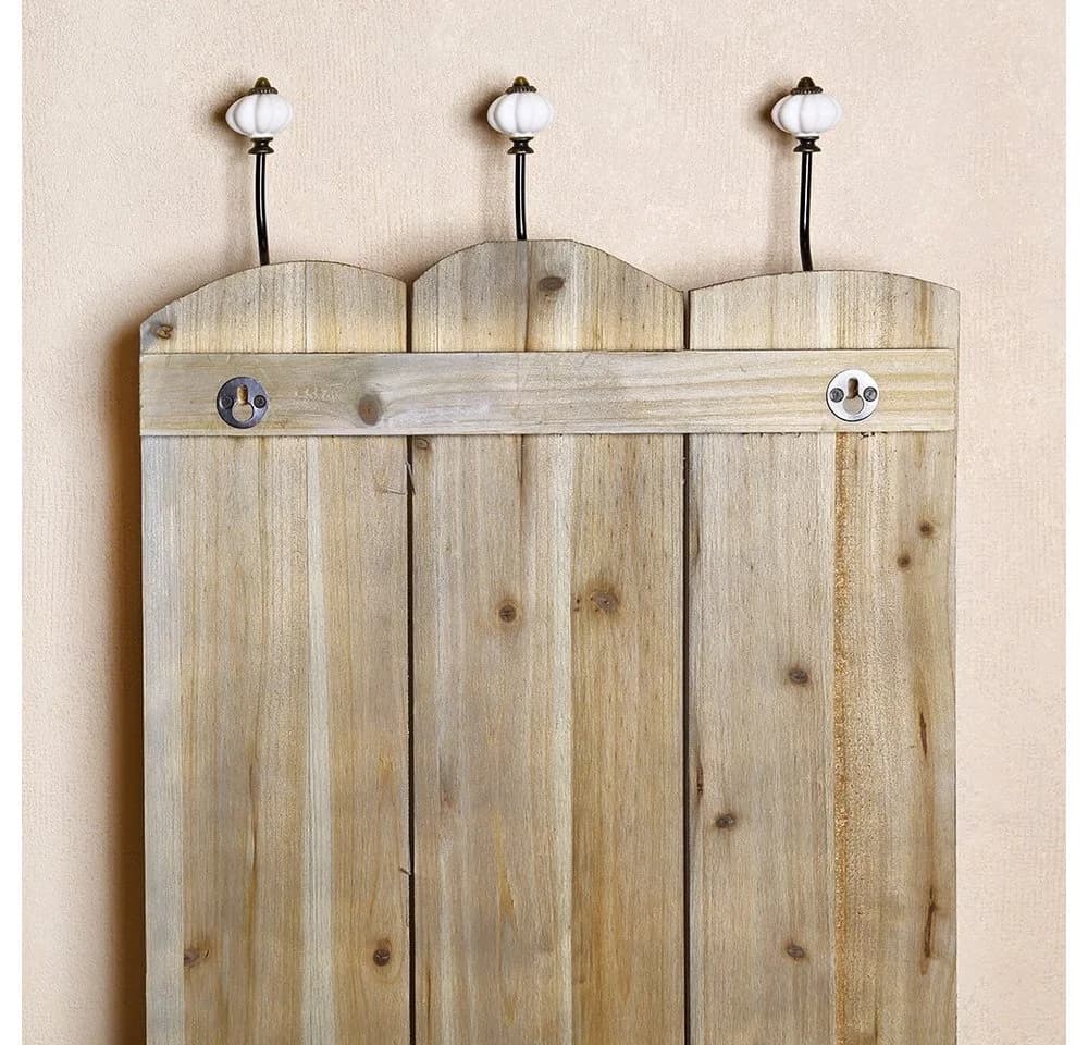 Mucola Garderobenpaneel Wandgarderobe Schwarz mit 6 Haken - Bild 4