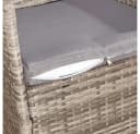 Mucola Verstellbarer Garten Relaxsessel Grau Polyrattan mit Kissen Bild 5