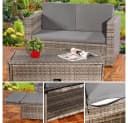 Mucola Gartenlounge-Set Polyrattan Gartensofa Lounge Sofa Gartenmöbel Bild 1