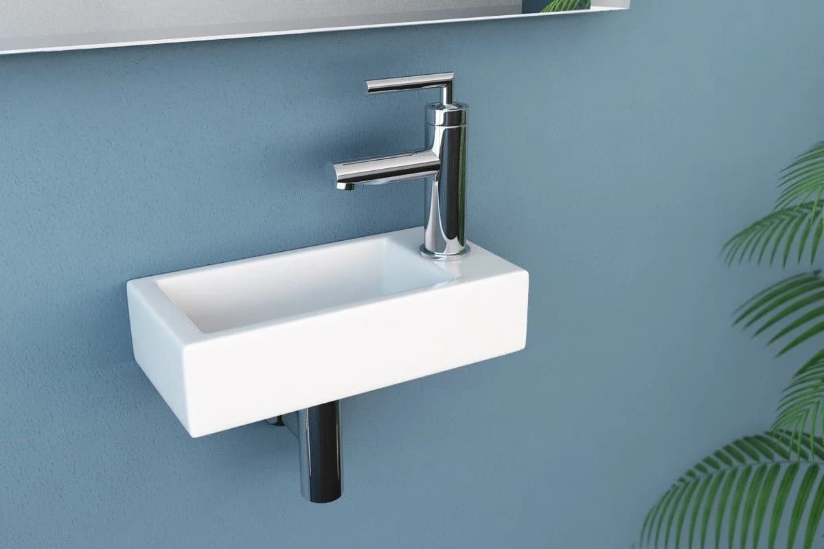 NEG Hänge-Waschbecken Uno41H Extra Klein Weiß Nano-Beschichtung - Bild 2