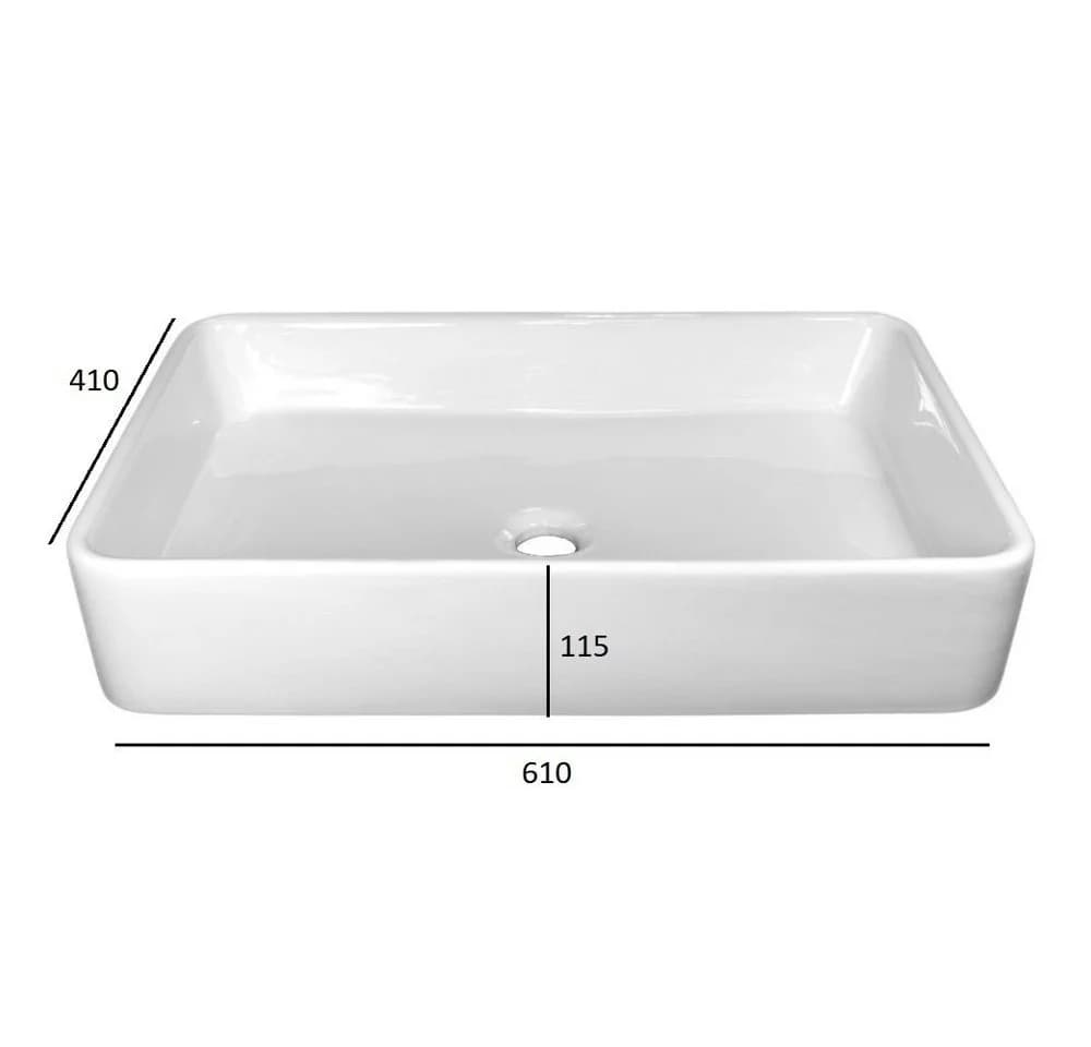 NEG Aufsatzwaschbecken Uno71A Weiß Keramik Nano-Beschichtung - Bild 5