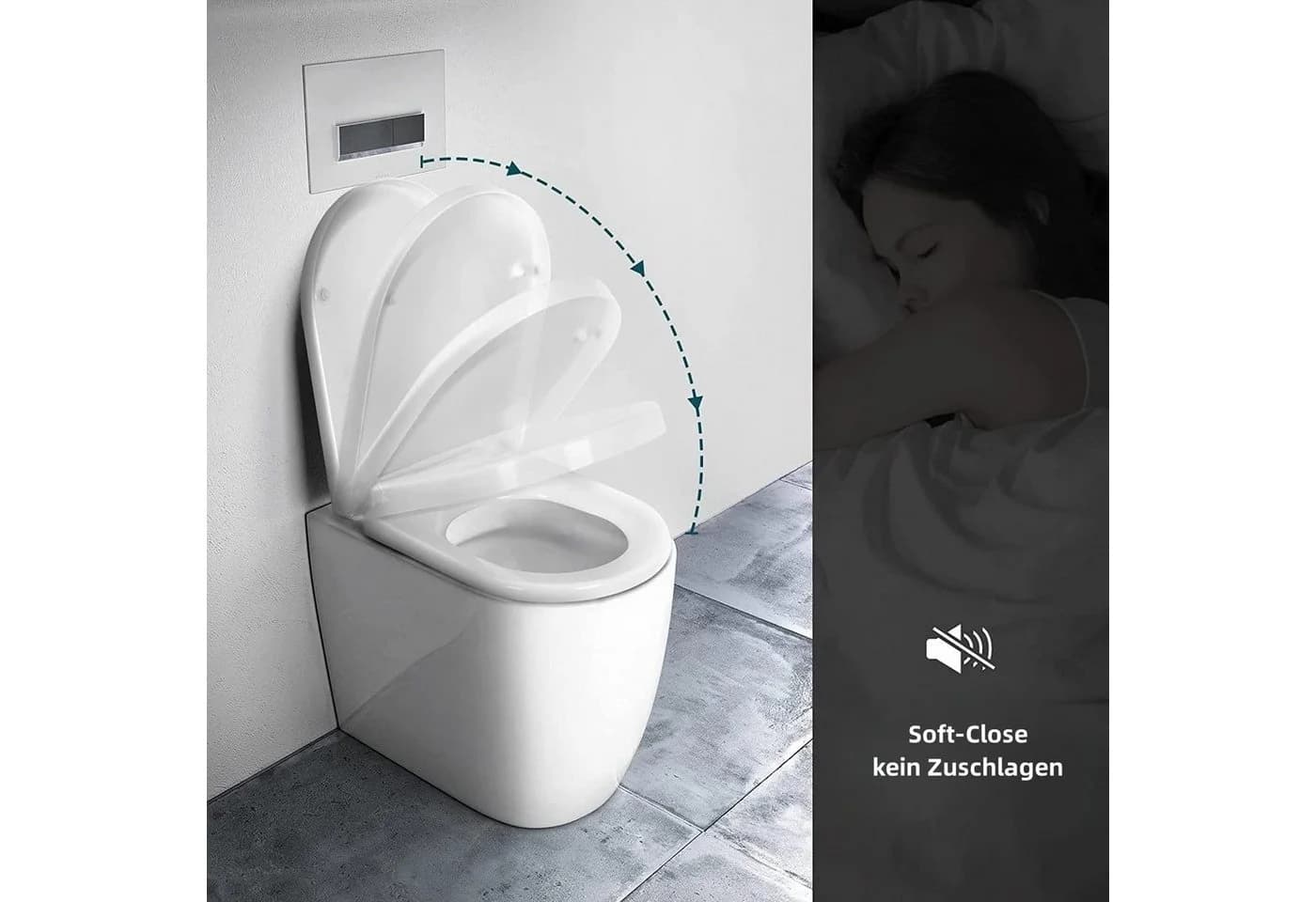 Woltu WC-Sitz Weiß mit Soft-Close und Fast Fix - Bild 3
