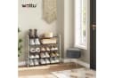 Woltu Schuhregal 5 Ablagen Beige Grau Stahl-Kunststoff Bild 1