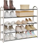 Woltu Schuhregal 5 Ablagen Beige Grau Stahl-Kunststoff Bild 2