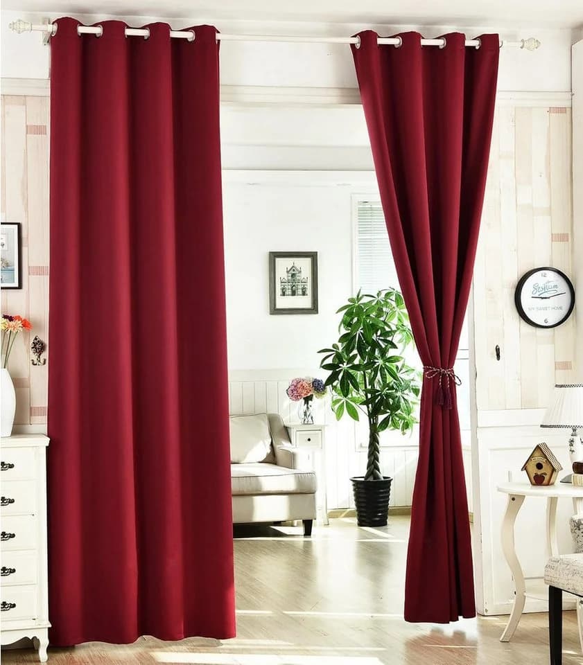 Woltu Gardine Blickdicht 130 g/m² Rot - Bild 2