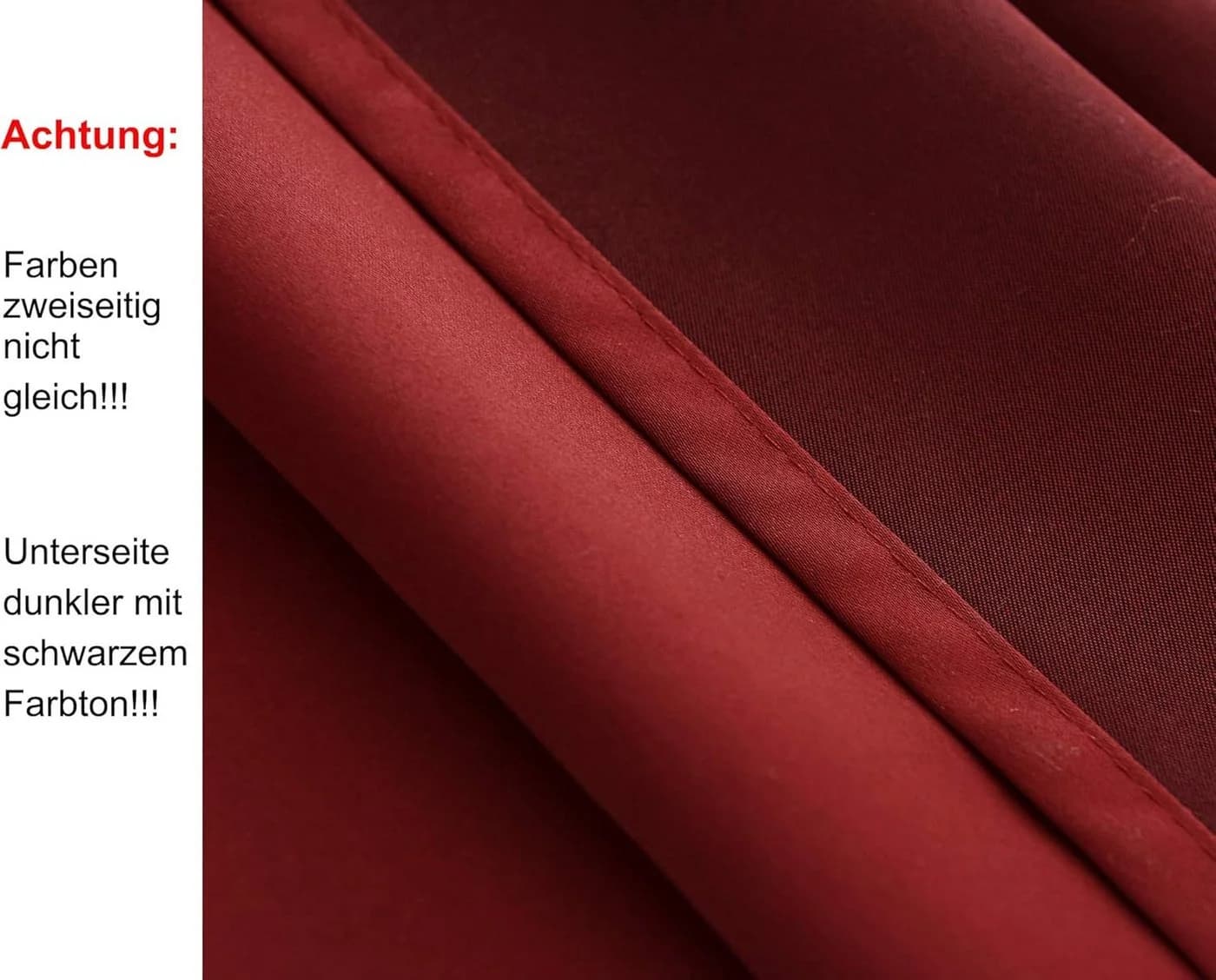 Woltu Gardine Blickdicht 130 g/m² Rot - Bild 3