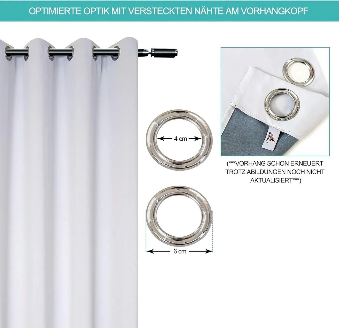Woltu Gardine Blickdicht 130 g/m² Rot - Bild 5