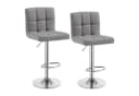 Woltu Barhocker 2er Set Verstellbar Drehbar Leinen Grau Bild 2