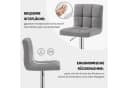 Woltu Barhocker 2er Set Verstellbar Drehbar Leinen Grau Bild 4