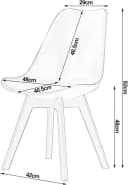 Woltu Esszimmerstuhl Set 2 St. Braun Kunstleder Holzbeine Bild 3