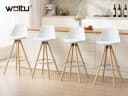 Woltu Barhocker (2 St) Design Stuhl Kunstleder Ergonomisch Bild 1