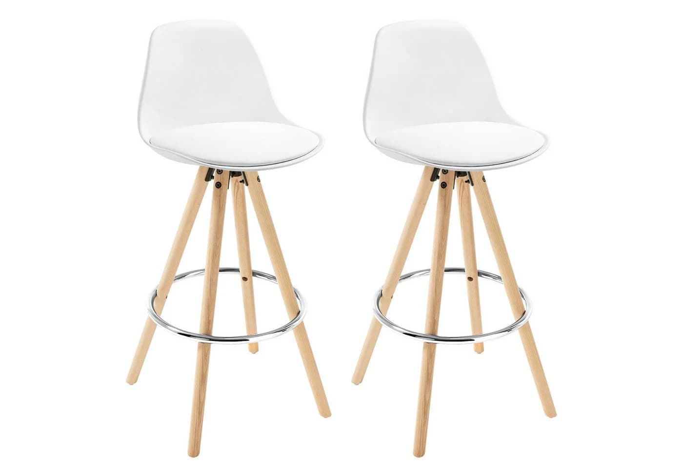 Woltu Barhocker (2 St) Design Stuhl Kunstleder Ergonomisch - Bild 2