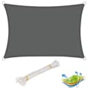 Woltu Sonnensegel Grau Wasserabweisend UV-Schutz Polyester Bild 2