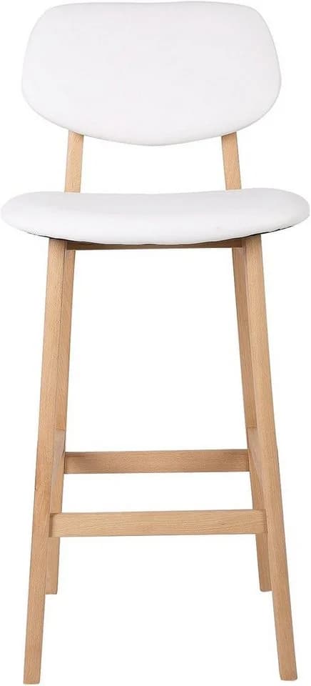 Woltu Barhocker 2er Set Weiß/Schwarz Kunstleder - Bild 5
