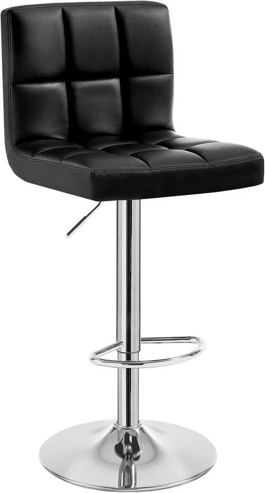 Woltu Barhocker 1 St. Schwarz Drehbar und Höhenverstellbar Tresen Hocker - Bild 2