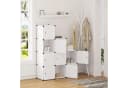 Woltu Aufbewahrungsbox 9-tlg. DIY Kleiderschrank Regalsystem Weiß/Schwarz Bild 5