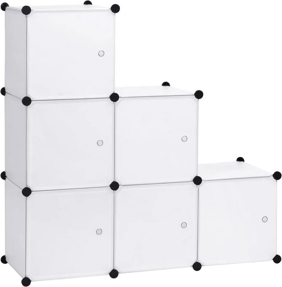 Woltu Aufbewahrungsbox 6 St. DIY Kleiderschrank Regalsystem Kunststoff - Bild 2