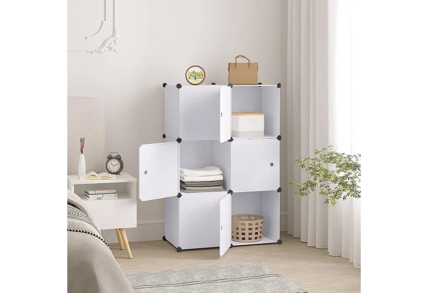 Woltu Aufbewahrungsbox 6 St. DIY Kleiderschrank Regalsystem Kunststoff - Bild 4