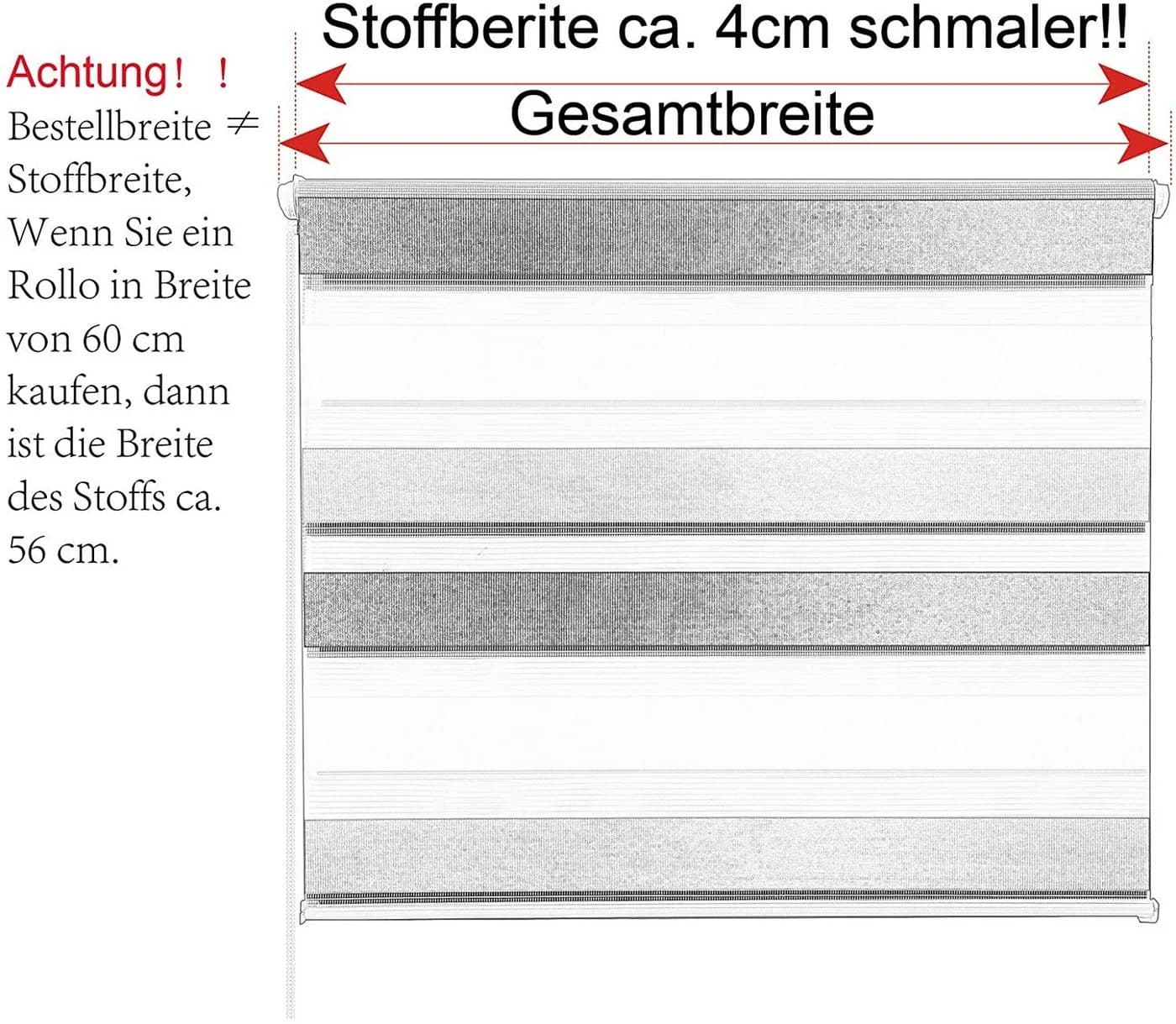 Woltu Doppelrollo Klemmfix Polyester Lichtschutz Verdunkelnd Braun - Bild 5