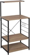 Woltu Küchenregal Schwarz-Weiß Metall MDF 4 Ablagen Bild 2