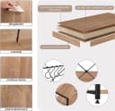 Woltu Küchenregal Schwarz-Weiß Metall MDF 4 Ablagen Bild 5