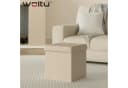 Woltu Sitzhocker Faltbar Gepolstert Beige Aufbewahrung Bild 1