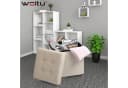 Woltu Sitzhocker Faltbar Gepolstert Beige Aufbewahrung Bild 4