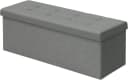 Woltu Sitzhocker Grau mit Stauraum 110cm klappbar Bild 2