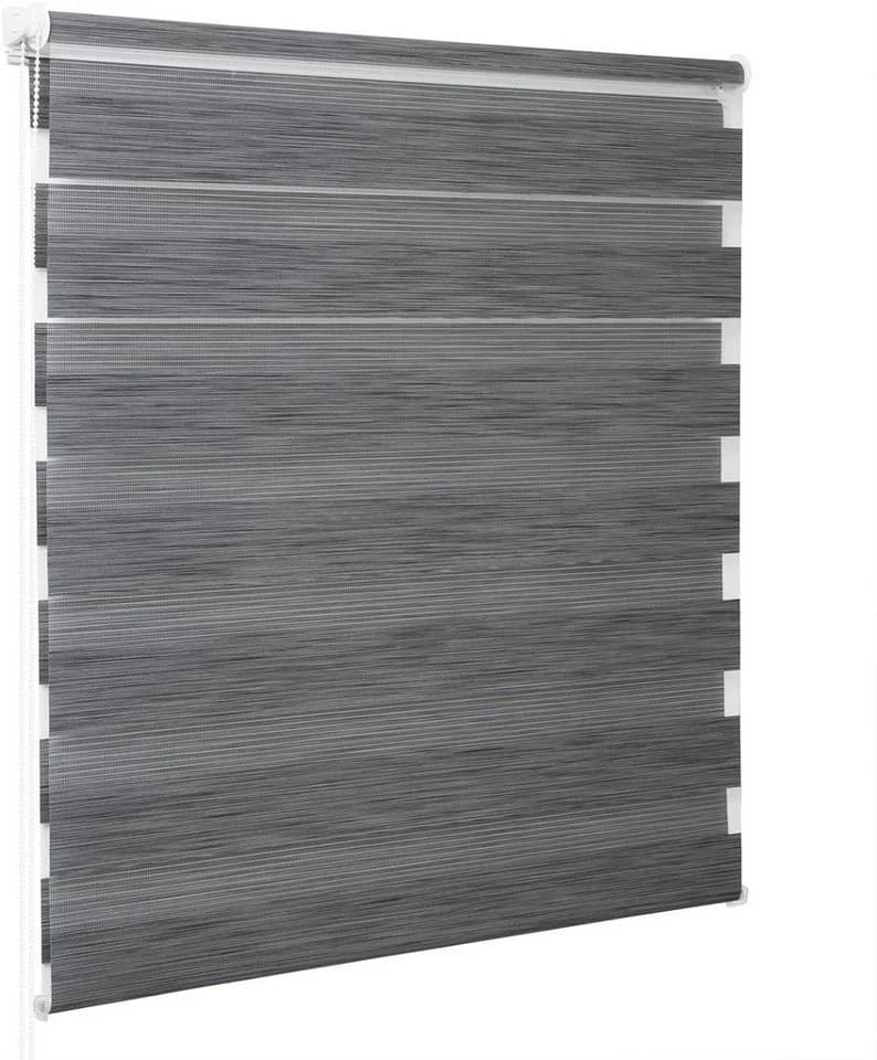 Woltu Doppelrollo Klemmfix ohne Bohren, halbtransparent & verdunkelnd, Polyester - Bild 3