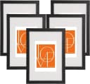 Woltu Bilderrahmen Set 5-tlg. Schwarz MDF 10x15 bis 30x45 cm Bild 2