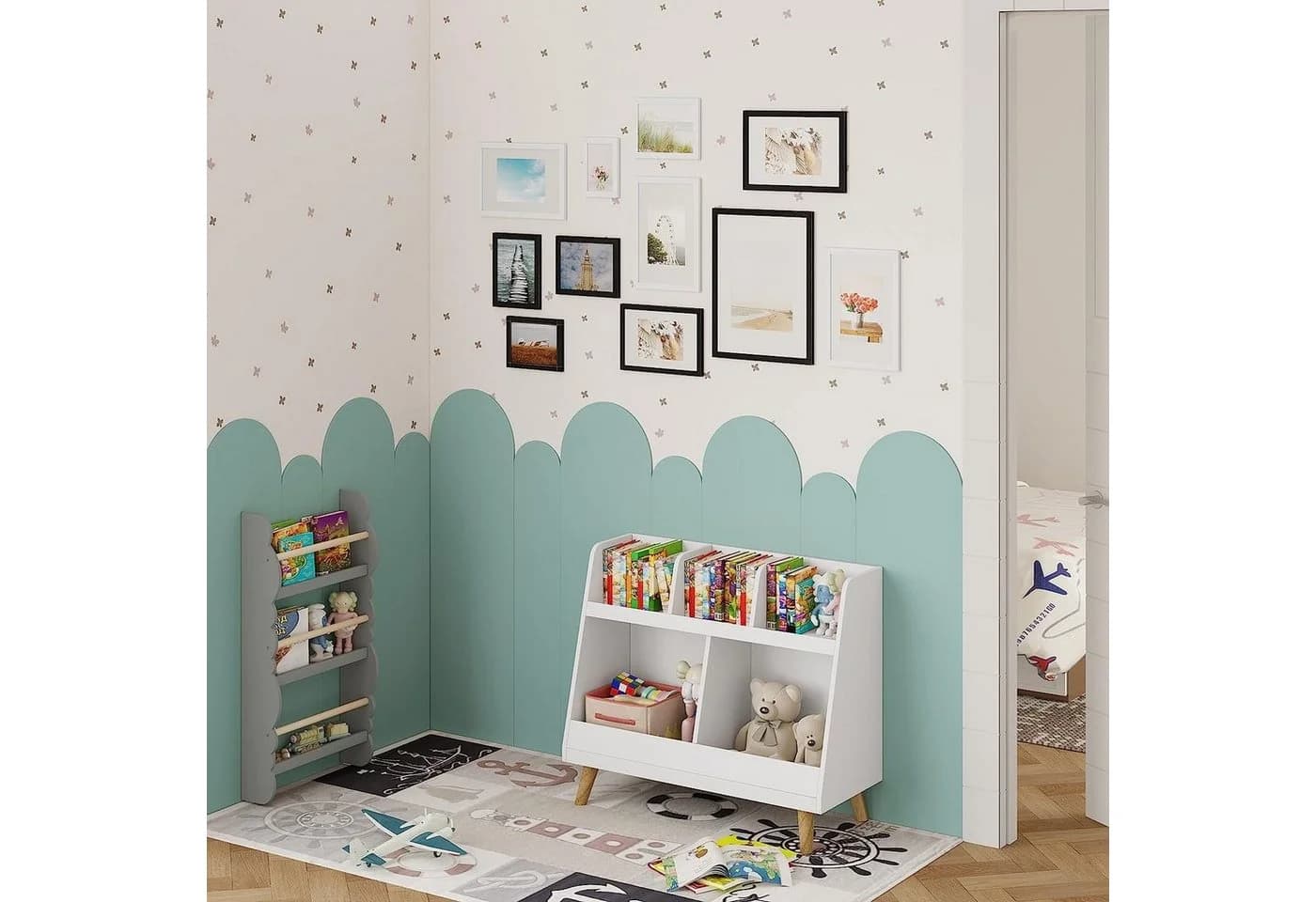 Woltu Bilderrahmen Set 5-tlg. Schwarz MDF 10x15 bis 30x45 cm - Bild 5