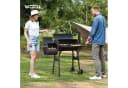 Woltu Holzkohlegrill 2 Kammern Standgrill Schwarz mit Rollen Bild 1