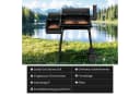 Woltu Holzkohlegrill 2 Kammern Standgrill Schwarz mit Rollen Bild 5